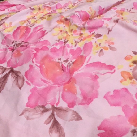 Bandolino Skirt Printed Pastel Pink 100% Cotton, Size 14 - Picture 3 of 3